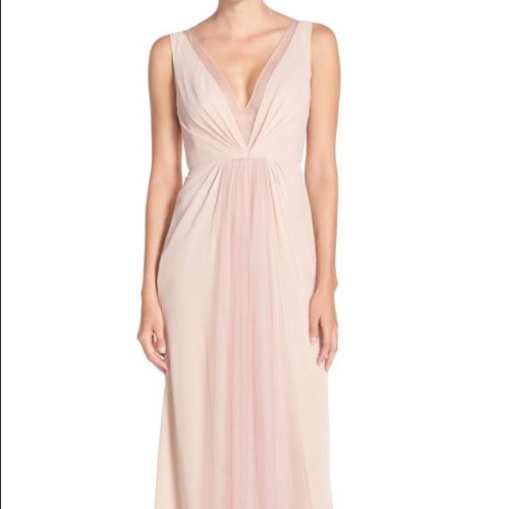 Monique Lhullier Bridesmaid Deep V Gown
